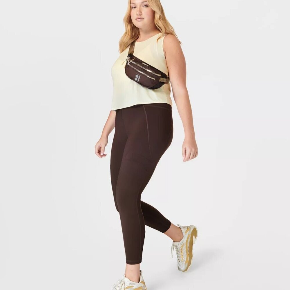 Sweaty Betty Brown High Rise‎ 7/8 Length Leggings